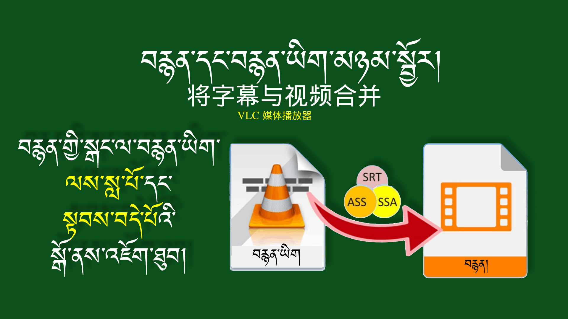 བརྙན་དང་བརྙན་ཡིག་མཉམ་སྦྱོར། (VLC) BUDAx_VLC01